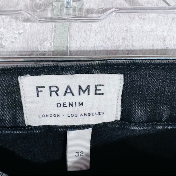 Frame Le High Skinny Jeans in Whittier Wash with Chewed Hem Size 32 - Picture 8 of 10